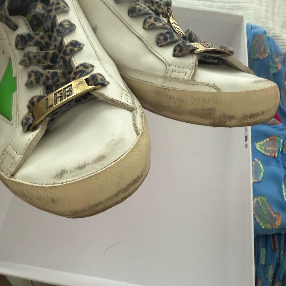 Golden Goose 37 - white and Green Sneakers - Picture 7 of 8